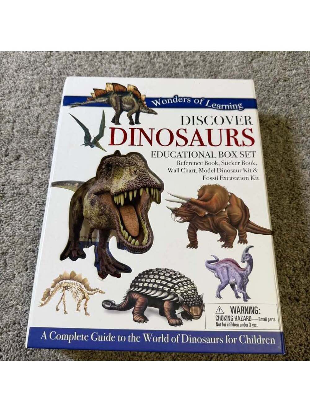 Wonders of Learning Discover Dinosaurs Educational Box Set & Activity Books Lot